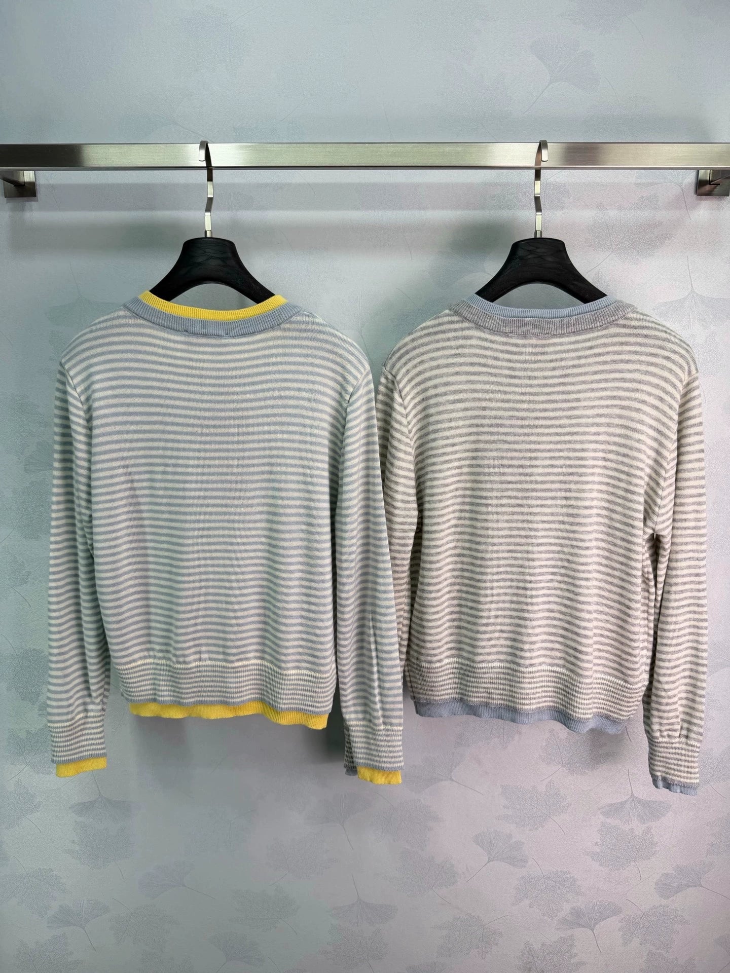 Gucci/26 Early Autumn New Striped Faux Two-Piece Knit Cardigan