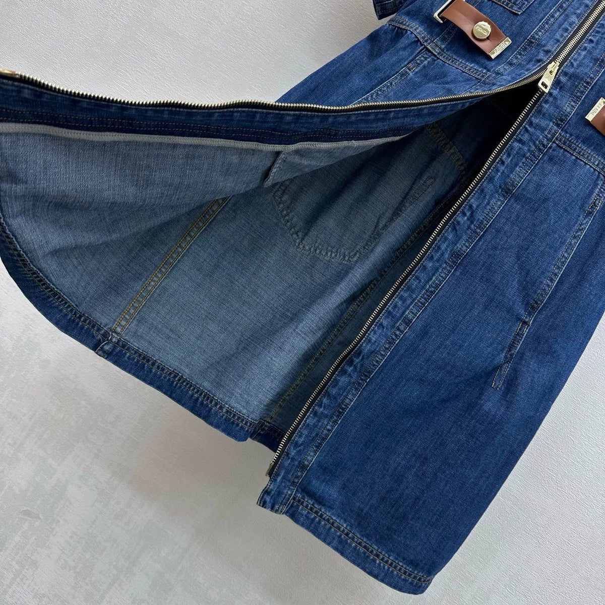 Fendi/26New ArrivalPaneled Denim Dress