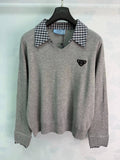 Prada / 26 Early Autumn New Plaid Two-in-One Long Sleeve