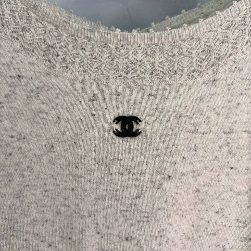 Chanel / 26 Early Autumn New Round Neck Short Sleeve Knit Top