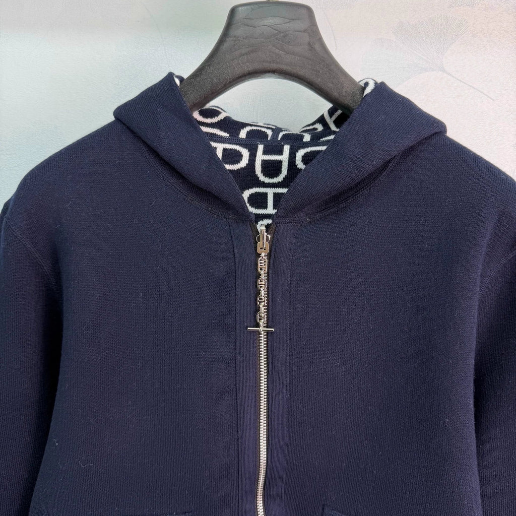 Hermès / 26 New Three-Color Hoodie Knit Cardigan