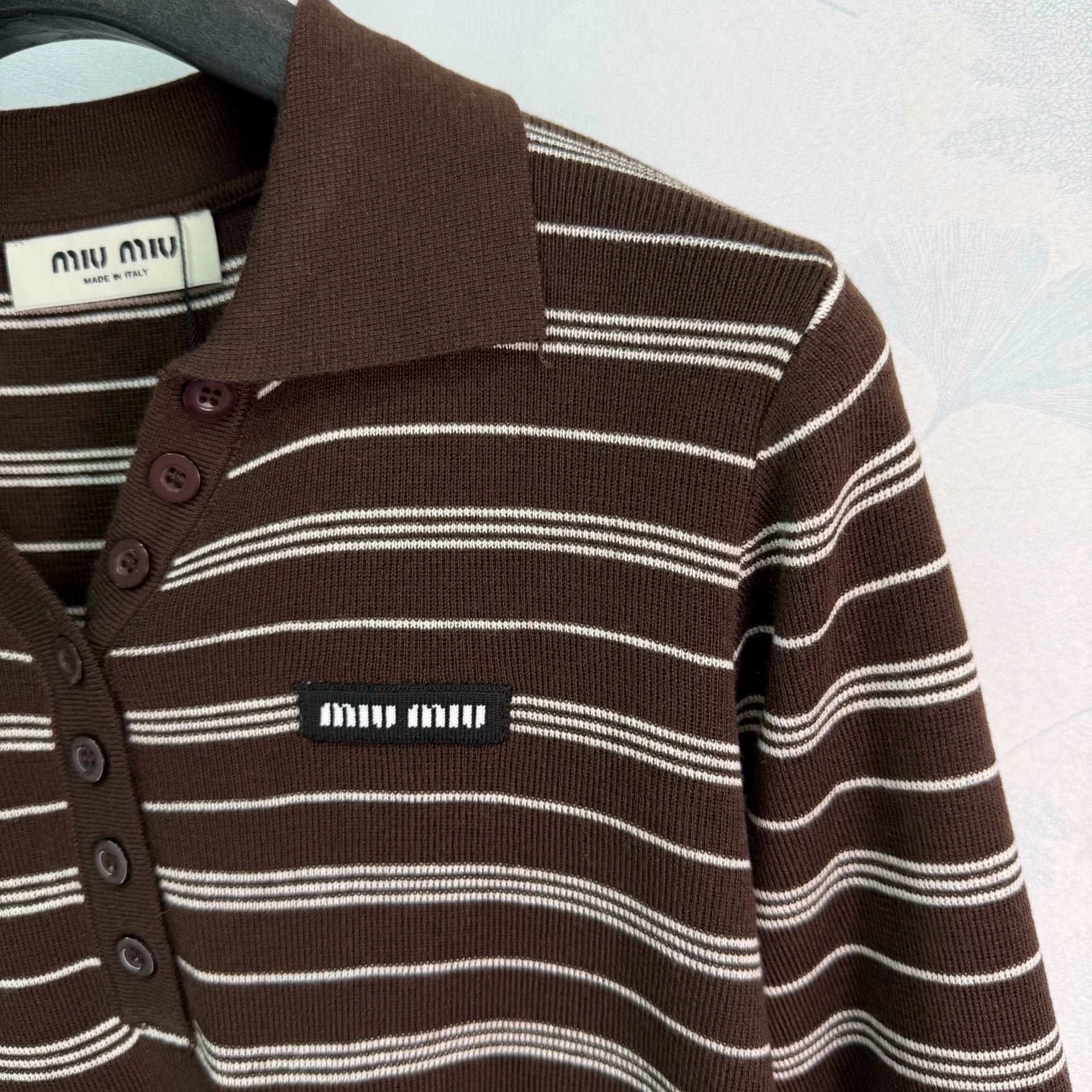 MiuMiu/26 Early Autumn New Knit Polo Shirt