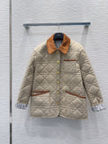 26New Quilted-Pattern Long-Sleeve Padded Jacket