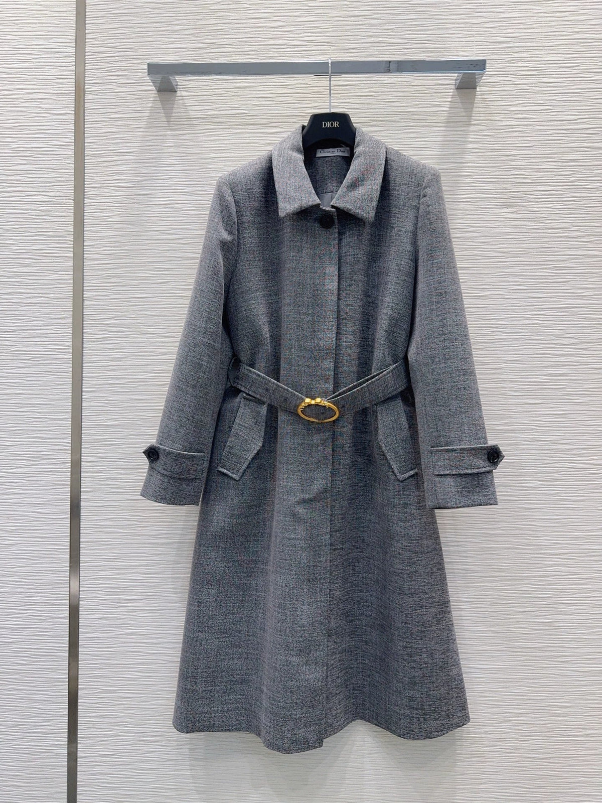26New-Season Belted Mid-Length Trench Coat