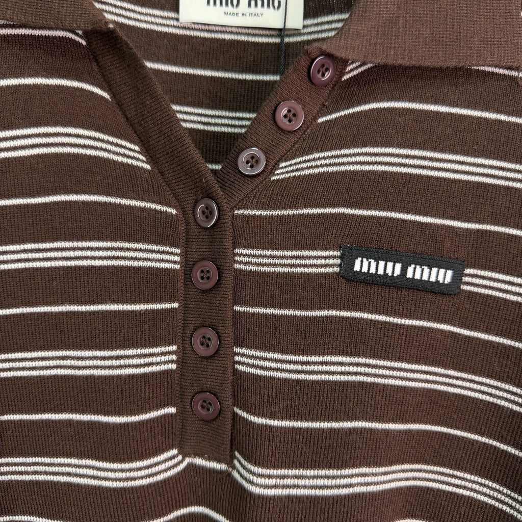 MiuMiu/26 Early Autumn New Knit Polo Shirt
