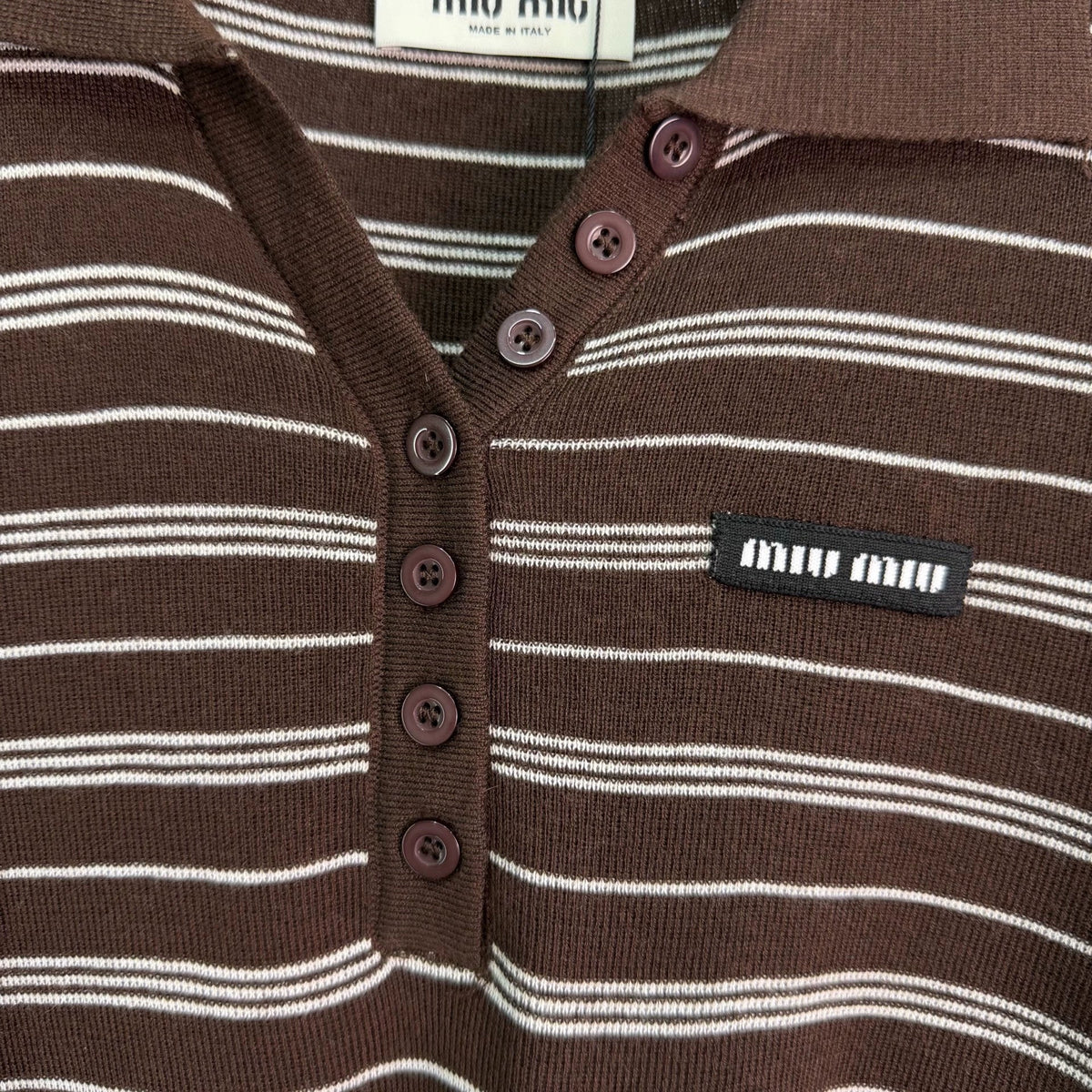 MiuMiu/26 Early Autumn New Knit Polo Shirt