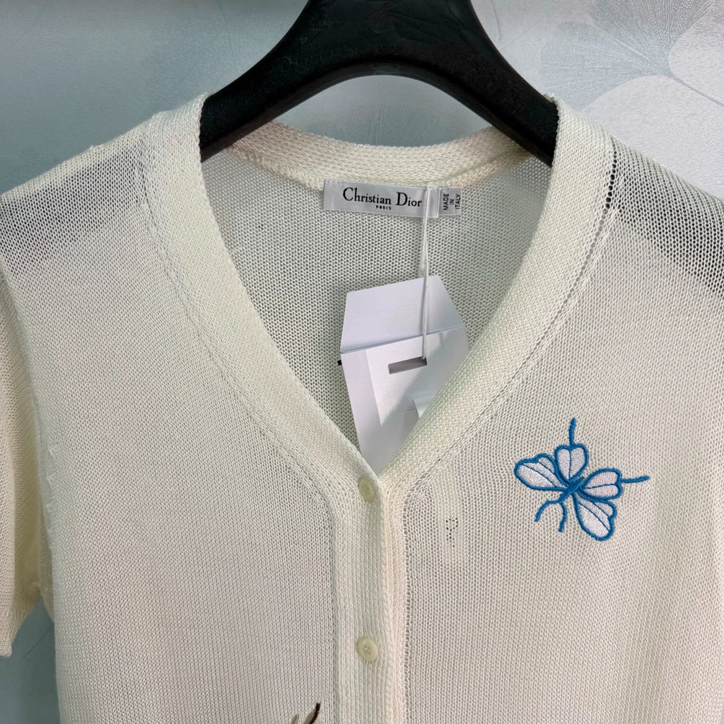 Dior/26ss New Embroidered Knit Cardigan