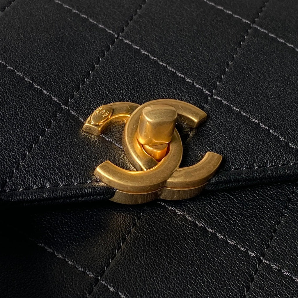 Chanel 2026 Flap Bag 29cm Black Calfskin with Gold Hardware