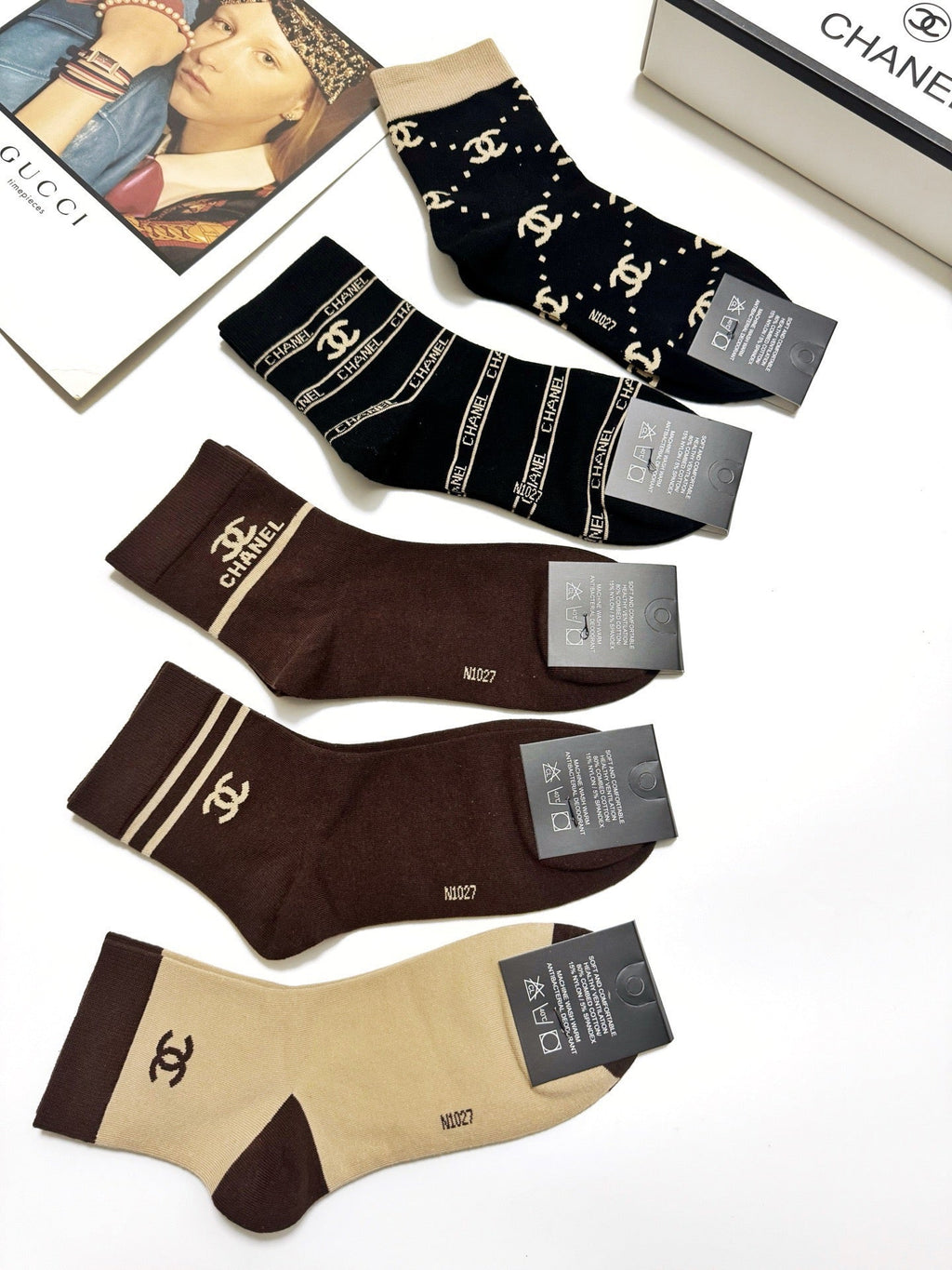CHANEL 26S ANKLE SOCKS 405370 (1 BOX)