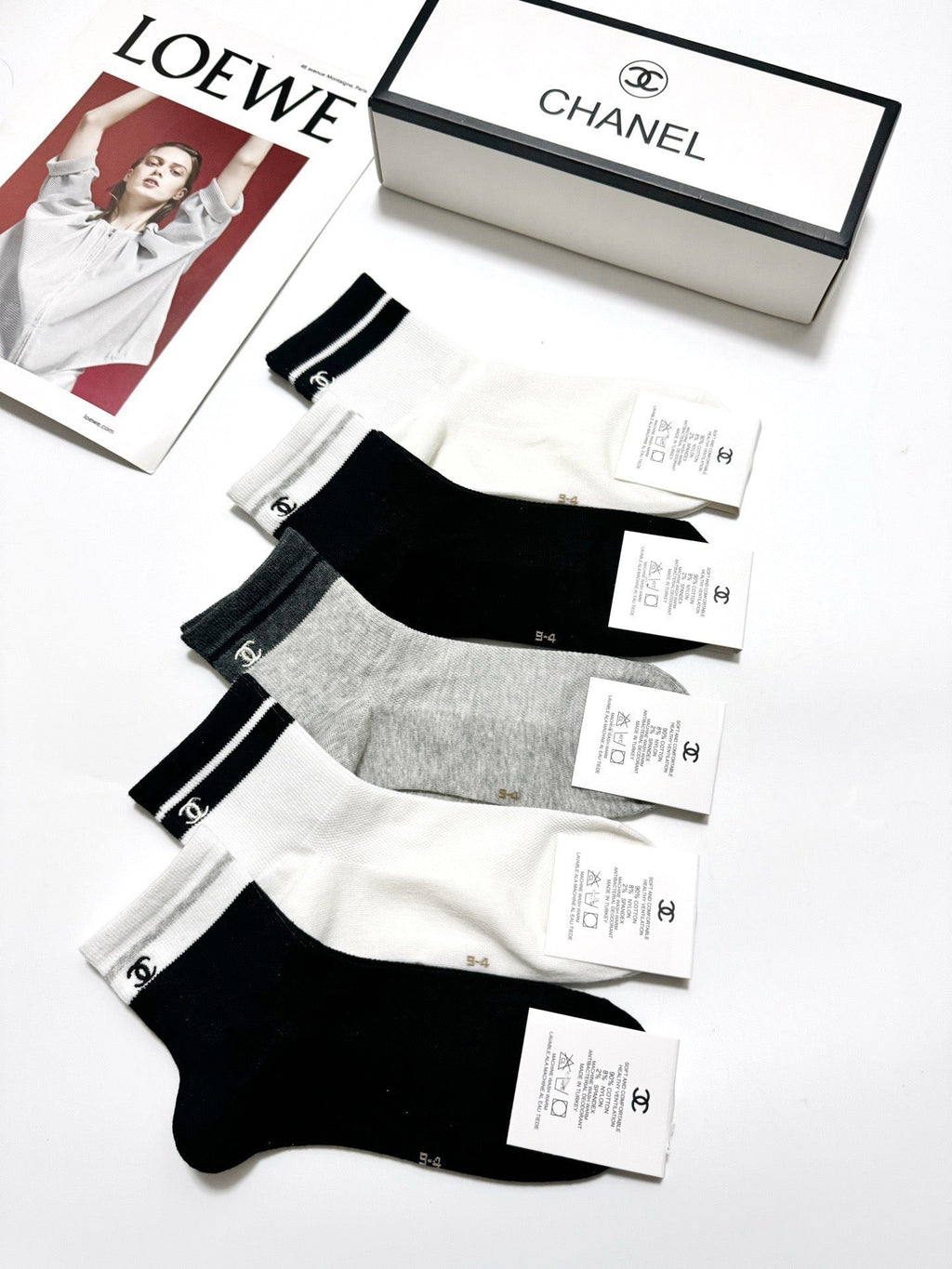 CHANEL 26S ANKLE SOCKS 407179 (1 BOX)