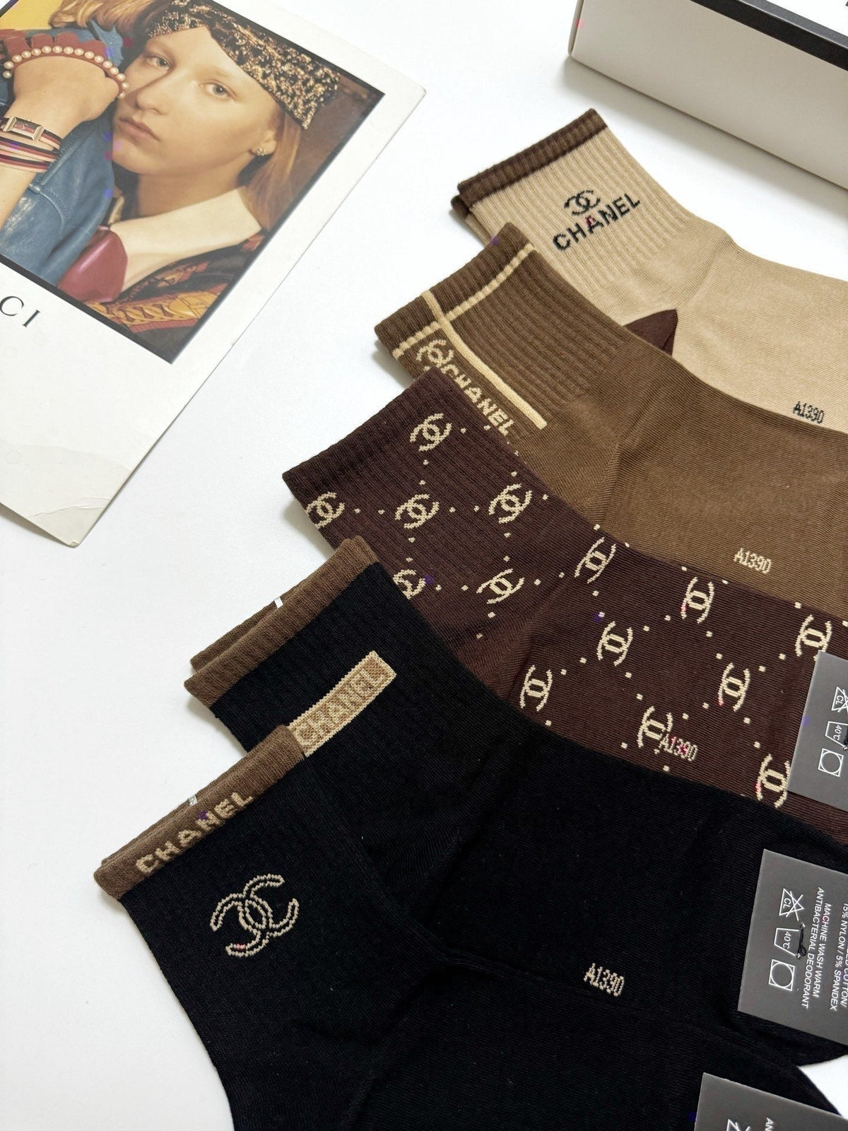 CHANEL 26S ANKLE SOCKS 408729 (1 BOX)
