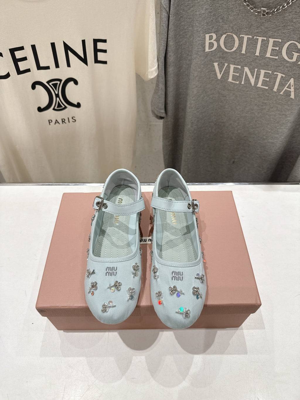 MiuMiu/26SS NEW French fairy style Mary Jane flat shoes