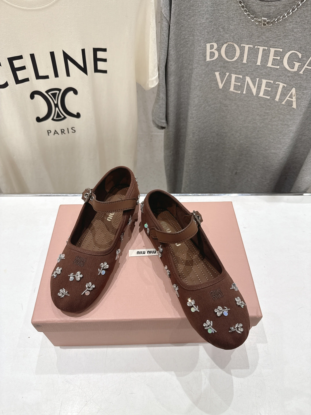 MiuMiu/26SS NEW French fairy style Mary Jane flat shoes
