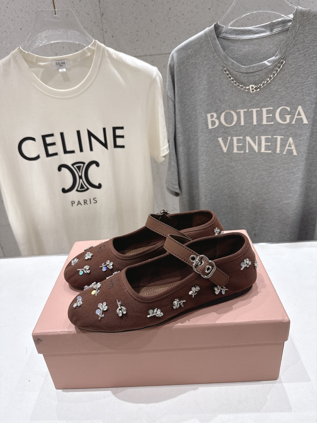 MiuMiu/26SS NEW French fairy style Mary Jane flat shoes