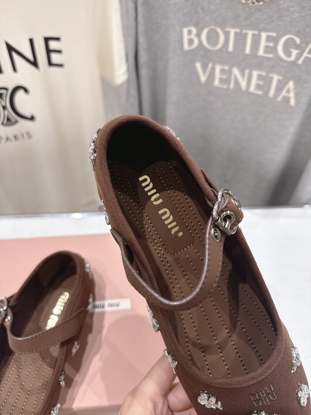 MiuMiu/26SS NEW French fairy style Mary Jane flat shoes