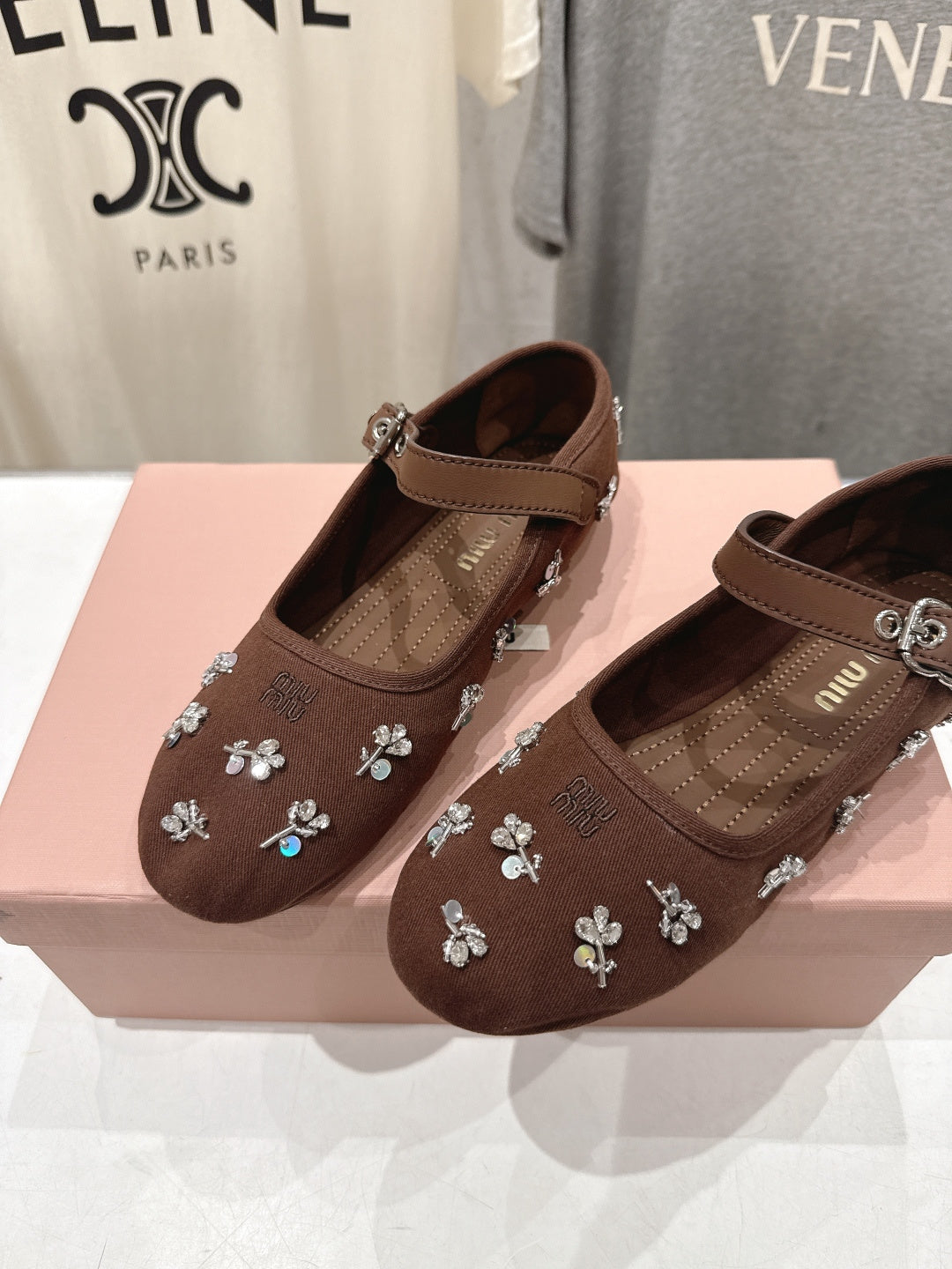 MiuMiu/26SS NEW French fairy style Mary Jane flat shoes