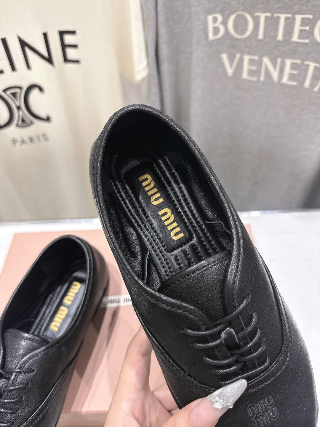 MiuMiu/26SS NEW French fairy style Mary Jane flat shoes