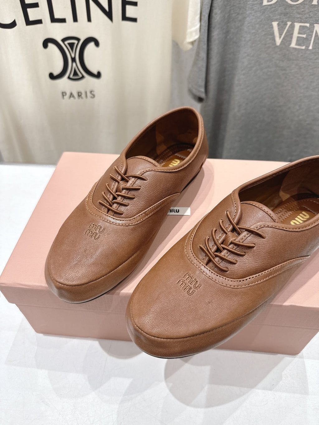 MiuMiu/26SS NEW French fairy style Mary Jane flat shoes