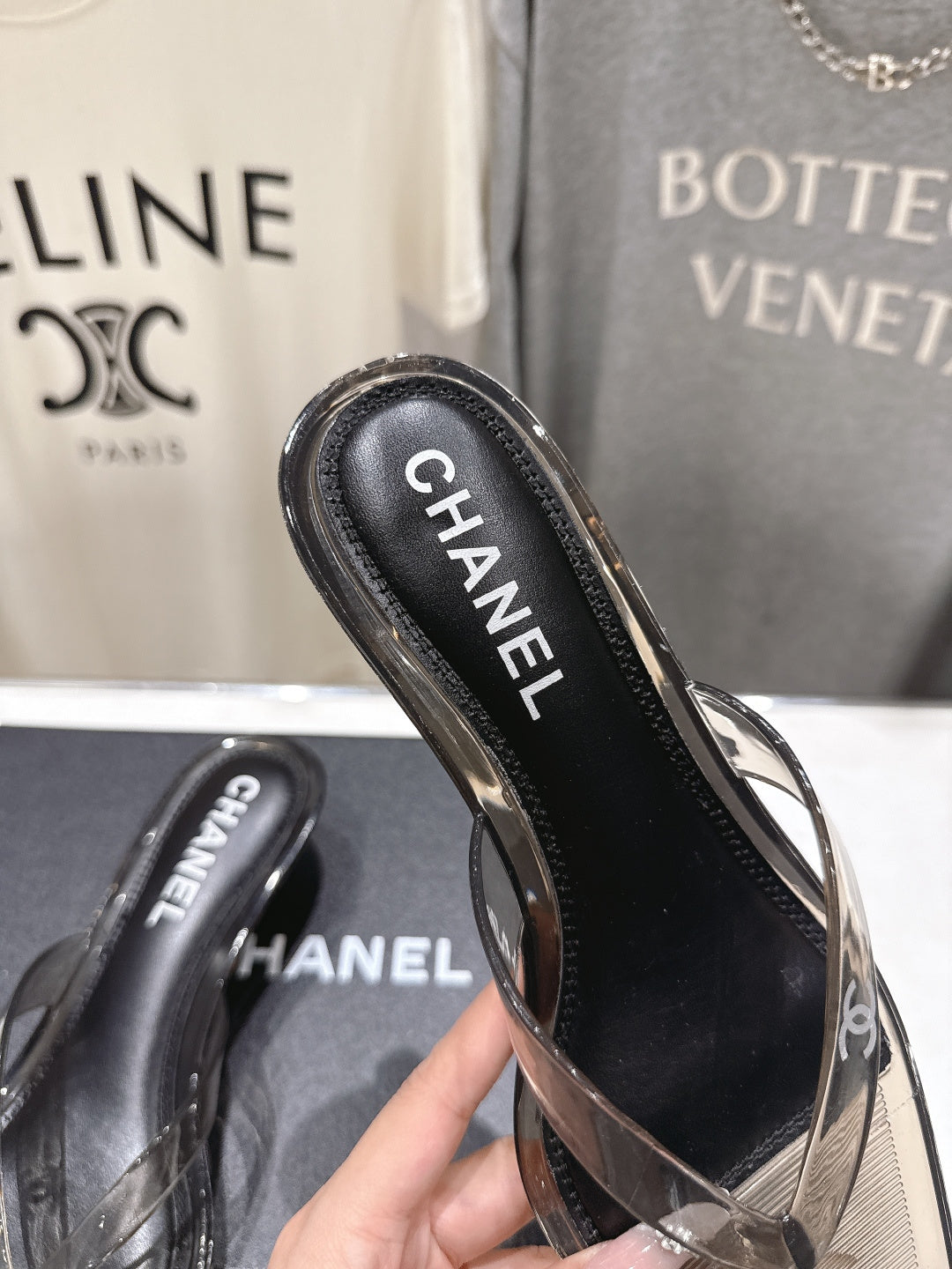 chanel/26SS NEW Transparent flip-flops beach slippers
