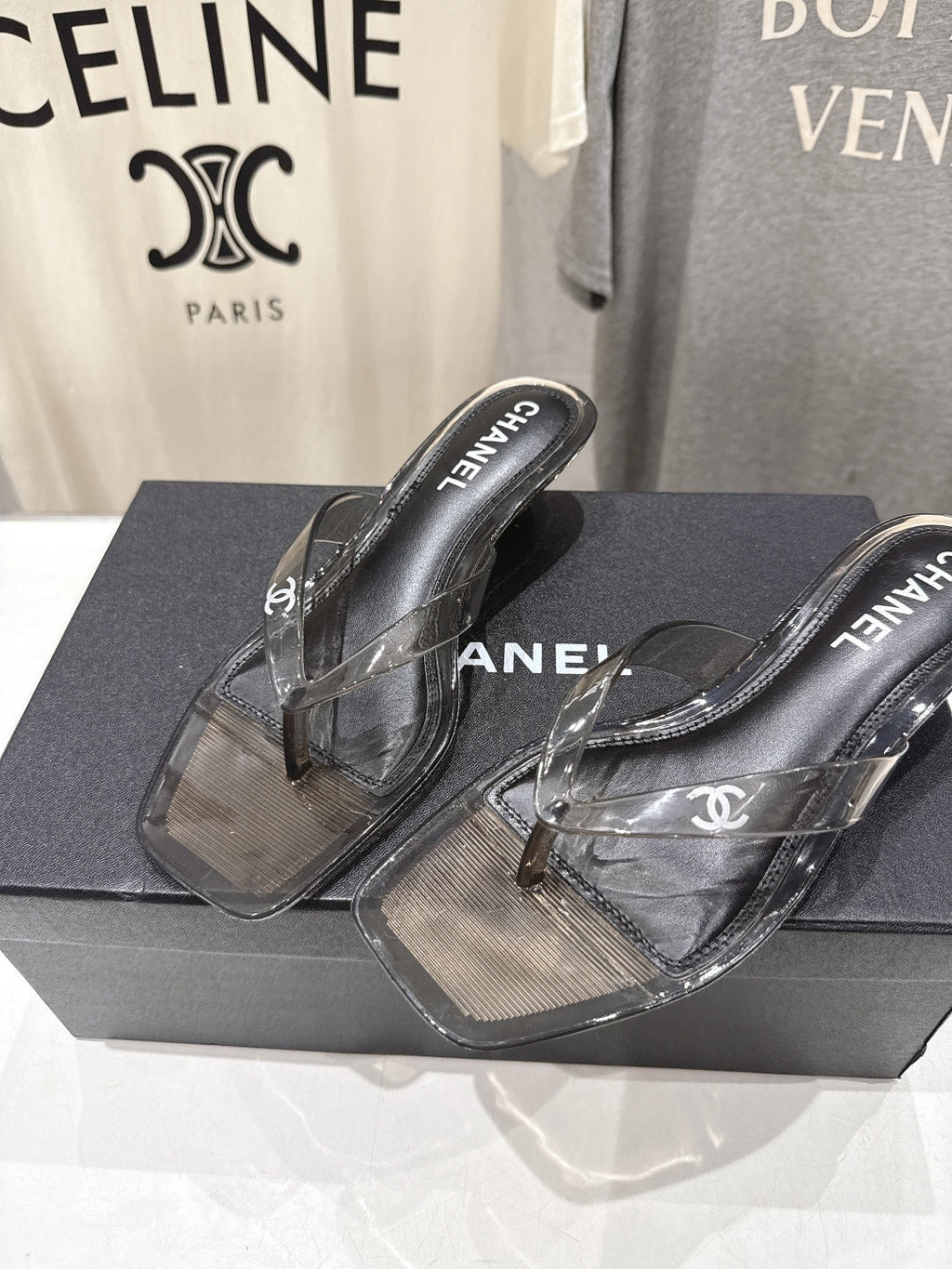 chanel/26SS NEW Transparent flip-flops beach slippers