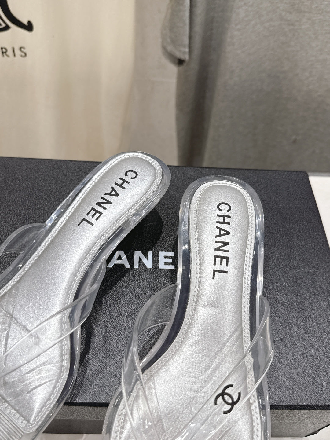 chanel/26SS NEW Transparent flip-flops beach slippers