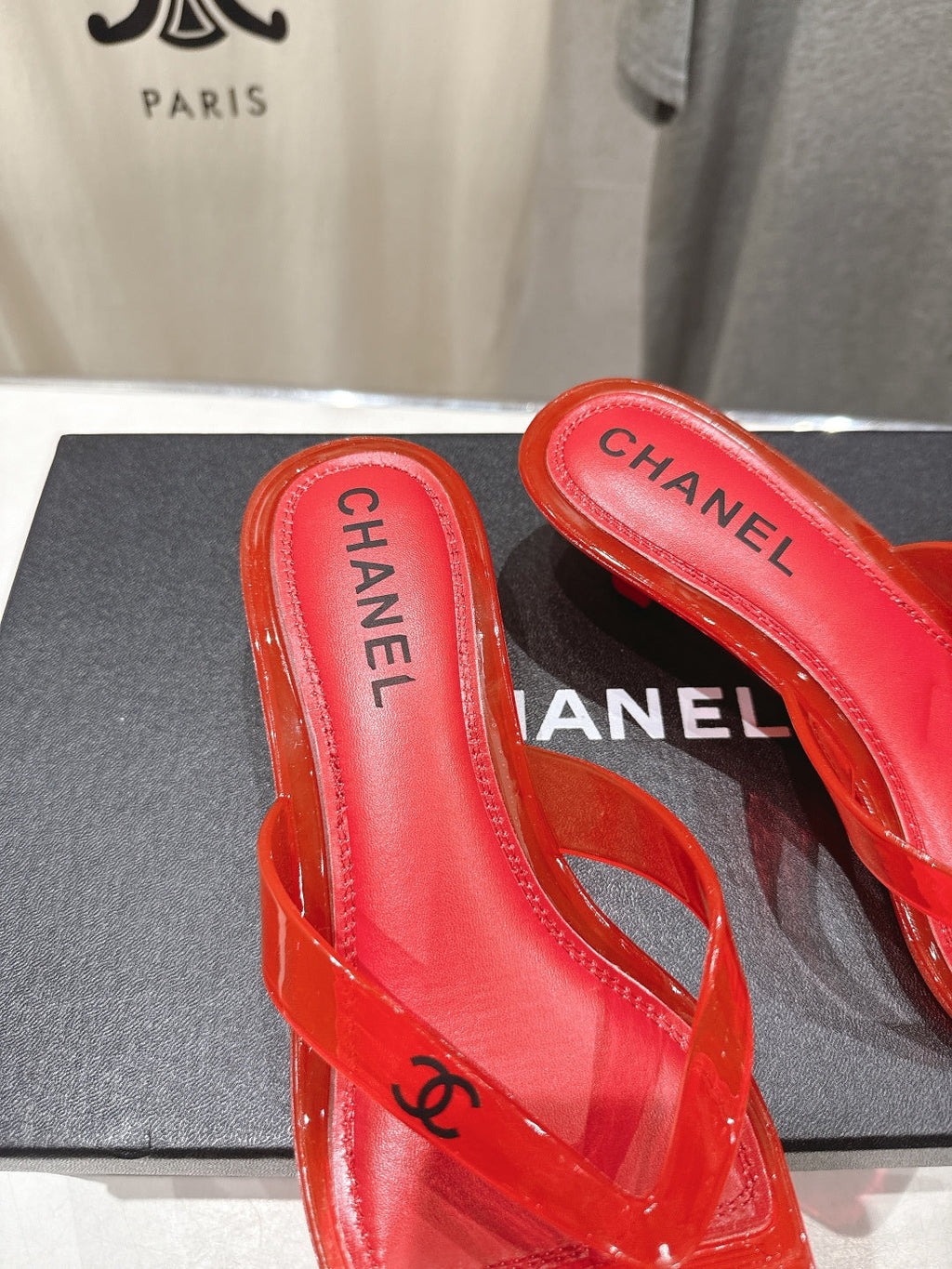 chanel/26SS NEW Transparent flip-flops beach slippers