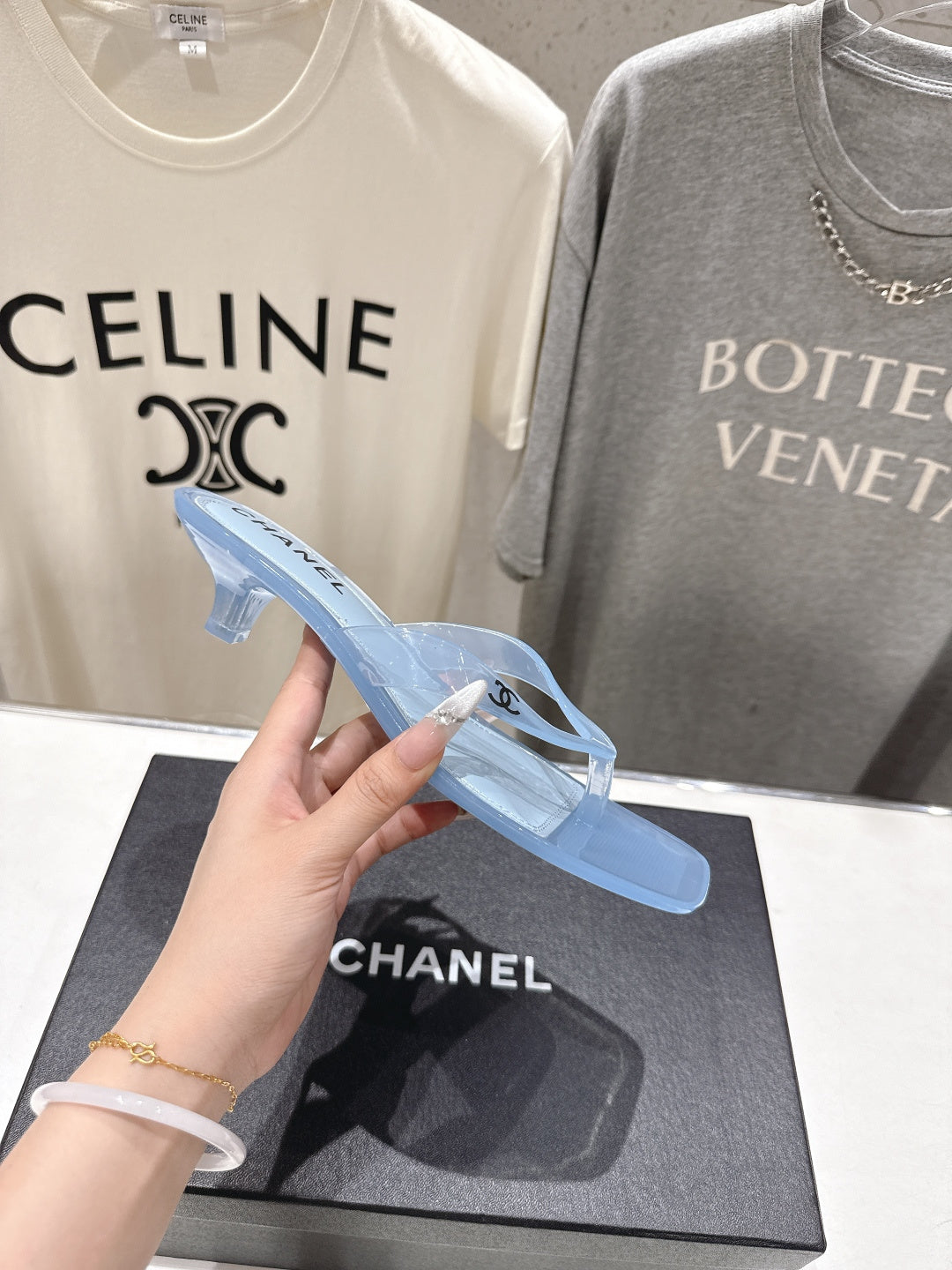 chanel/26SS NEW Transparent flip-flops beach slippers