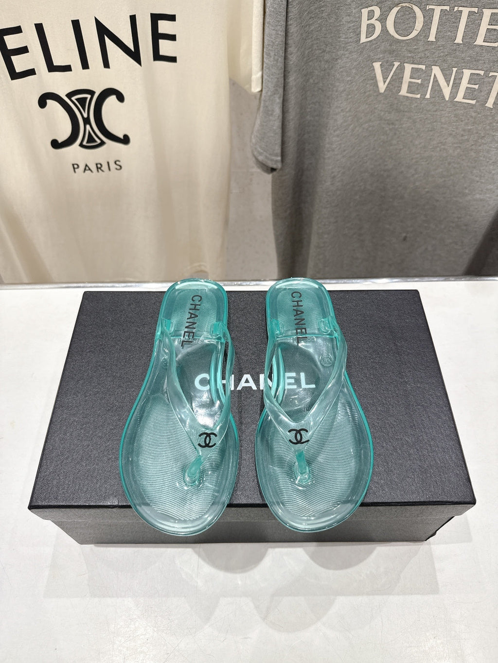 chanel/26SS NEW Transparent flip-flops beach slippers