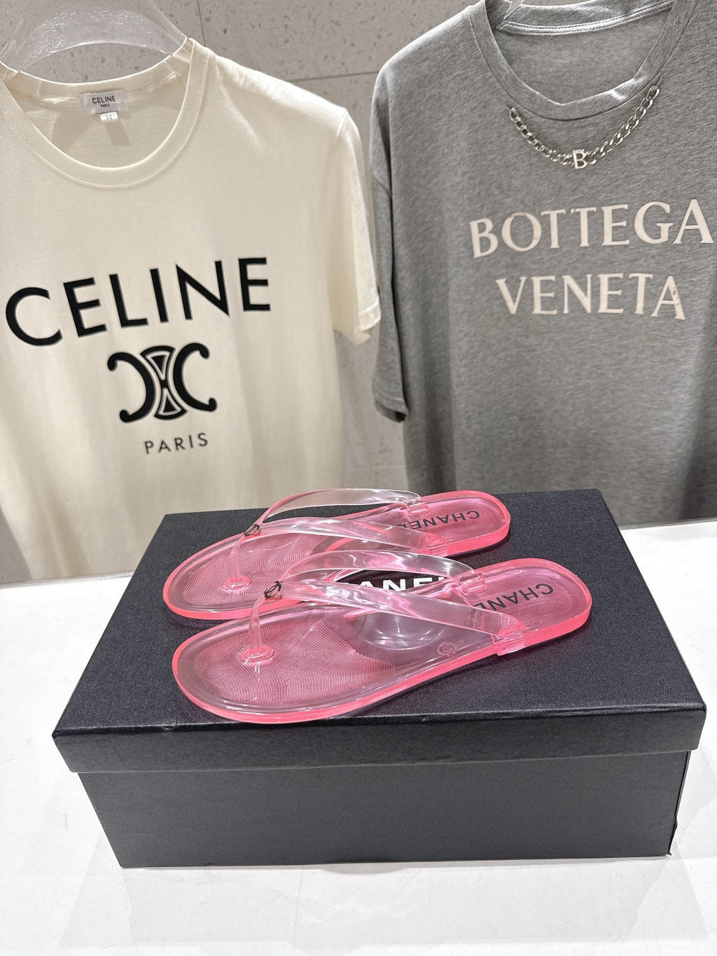 chanel/26SS NEW Transparent flip-flops beach slippers