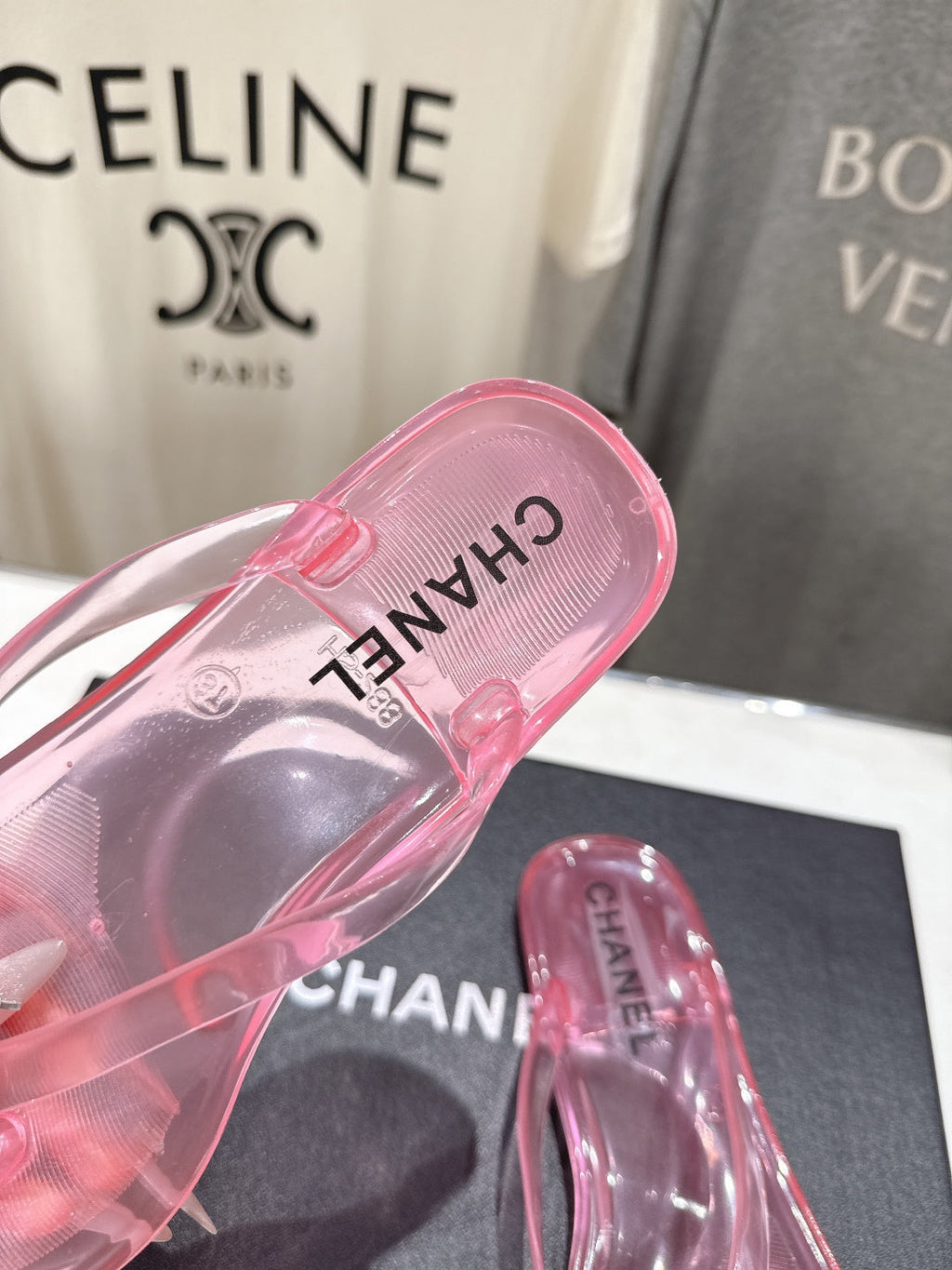 chanel/26SS NEW Transparent flip-flops beach slippers