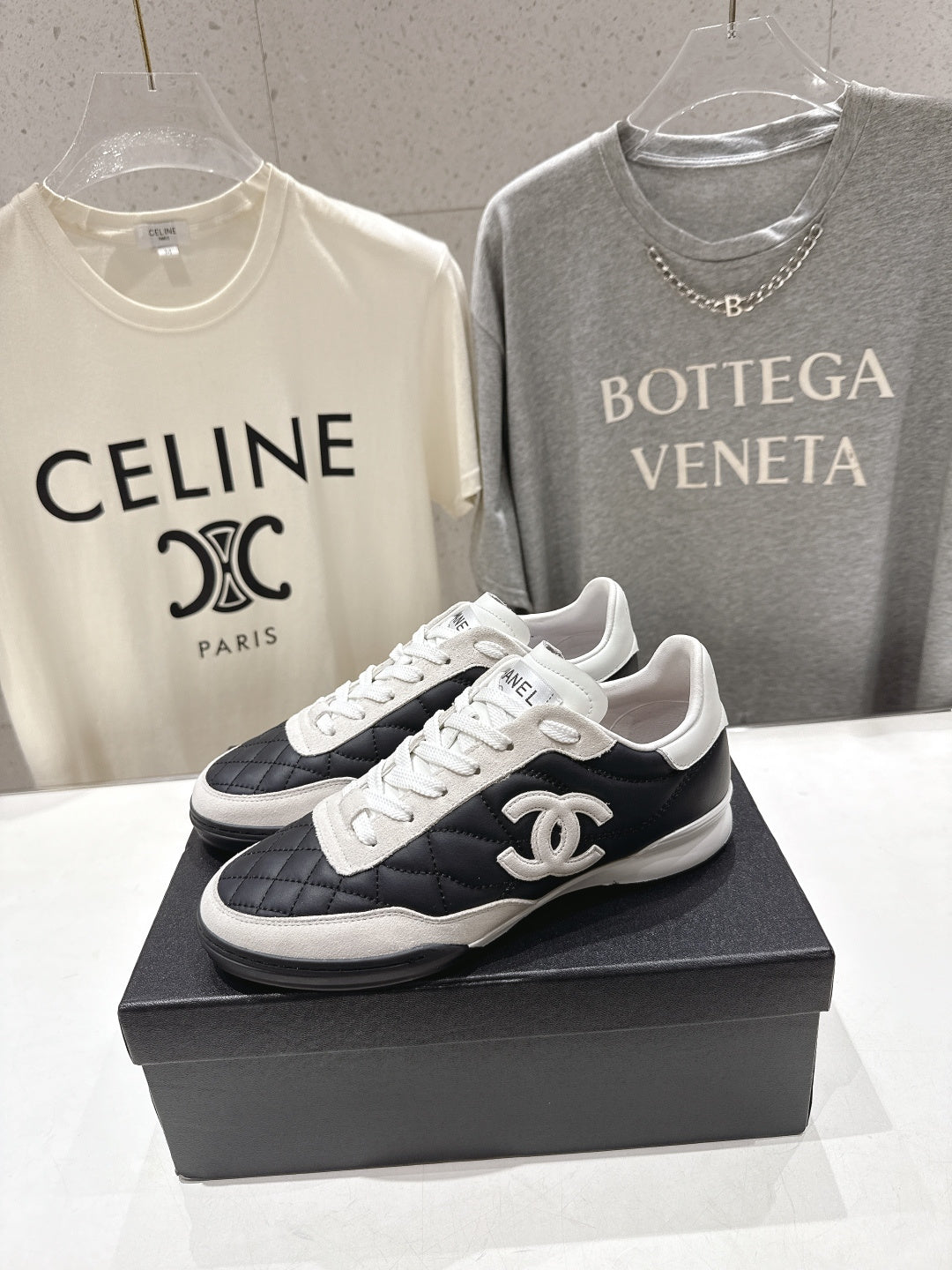 chanel/26SS NEW Diamond Panda Shoes Casual White Shoes Sports Shoes