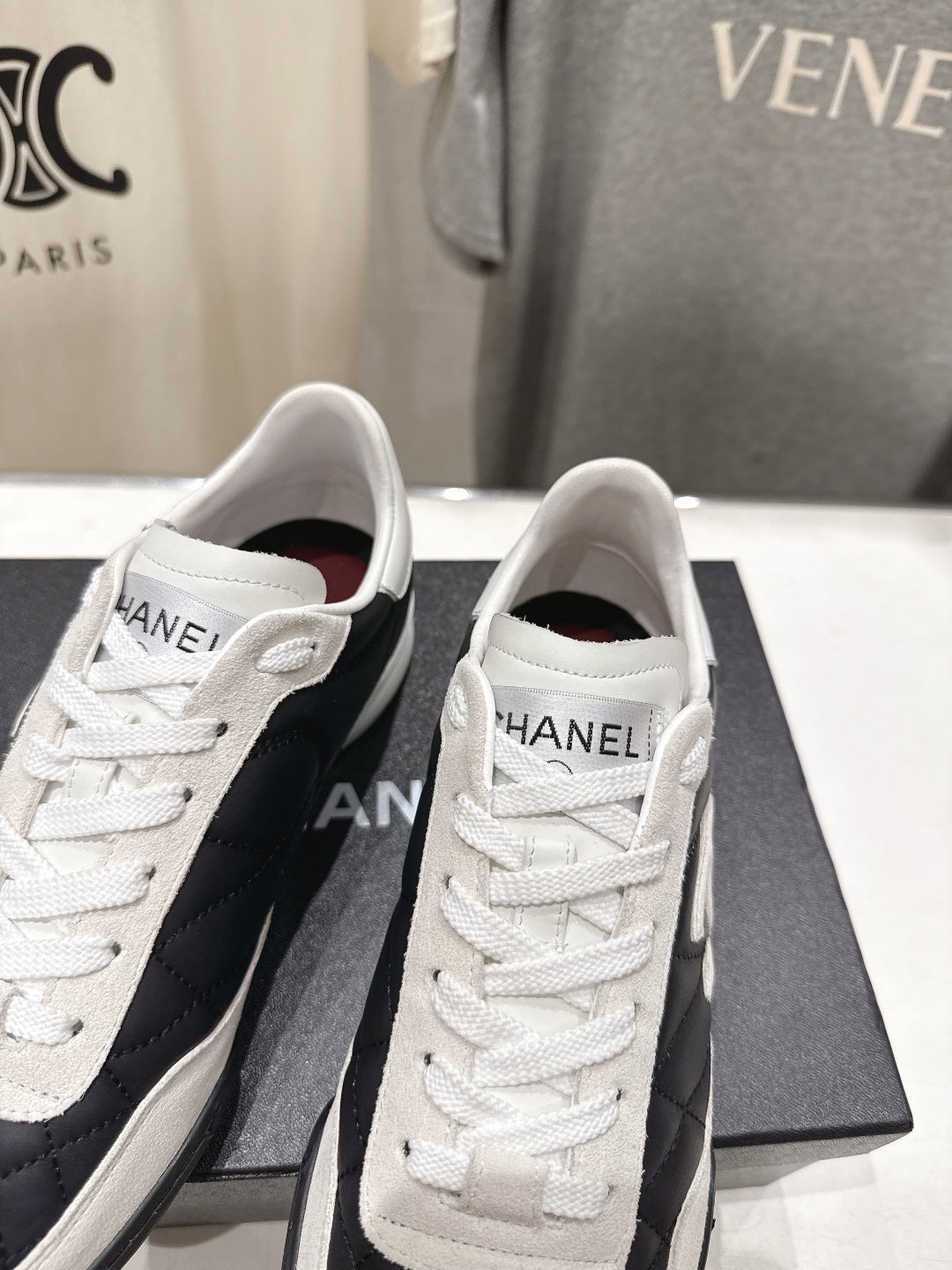 chanel/26SS NEW Diamond Panda Shoes Casual White Shoes Sports Shoes