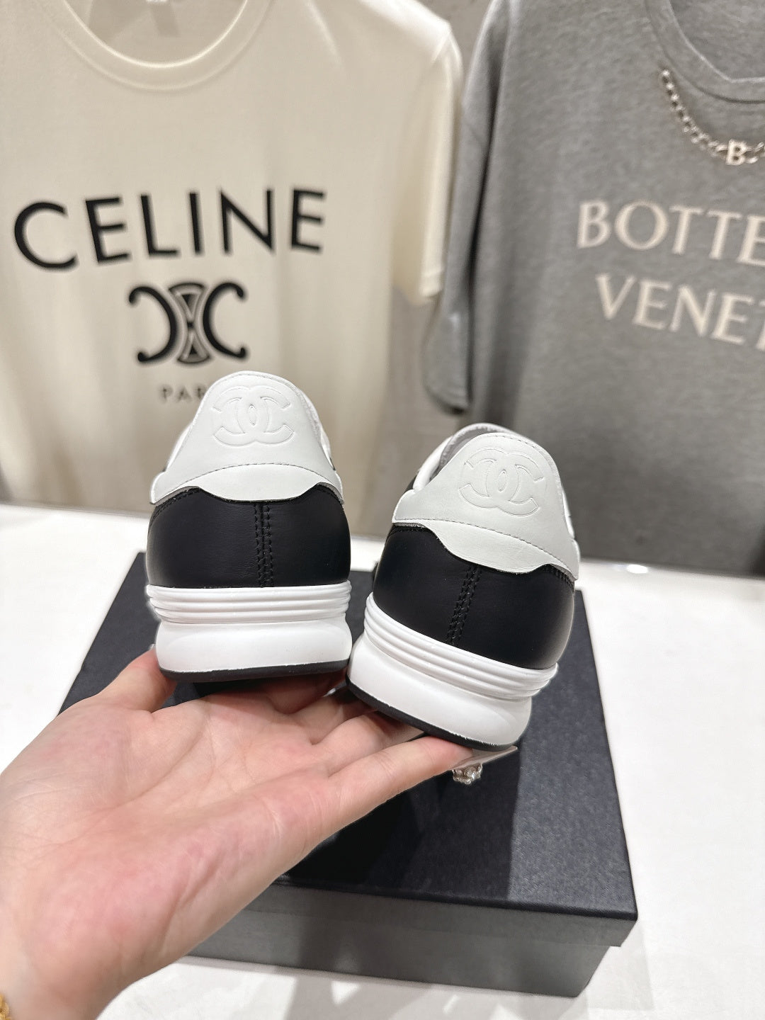 chanel/26SS NEW Diamond Panda Shoes Casual White Shoes Sports Shoes