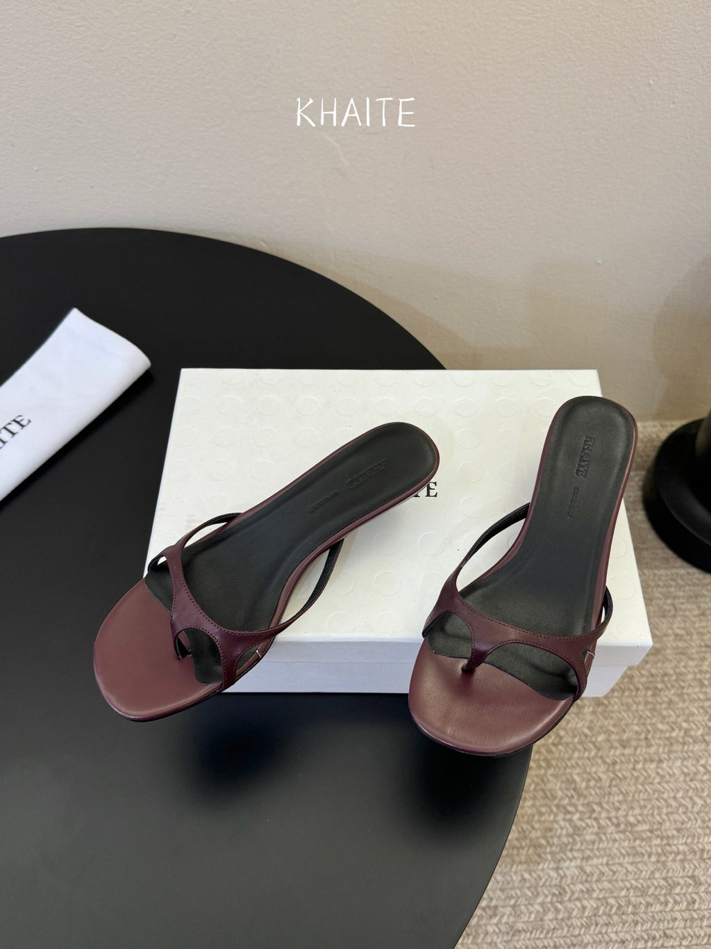 Khaite/26SS NEW Flat square toe mules flip-flop sandals and slippers