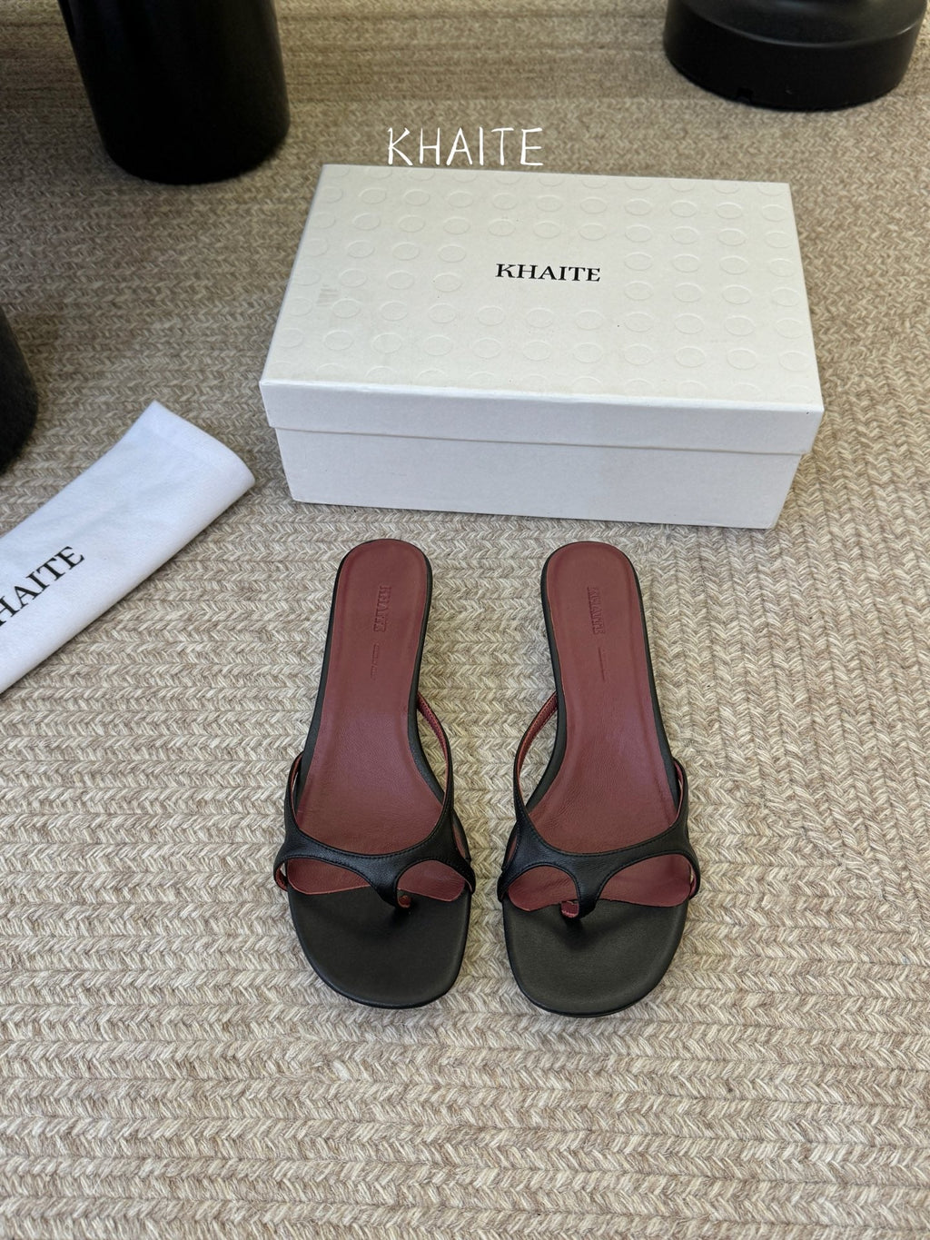 Khaite/26SS NEW Flat square toe mules flip-flop sandals and slippers