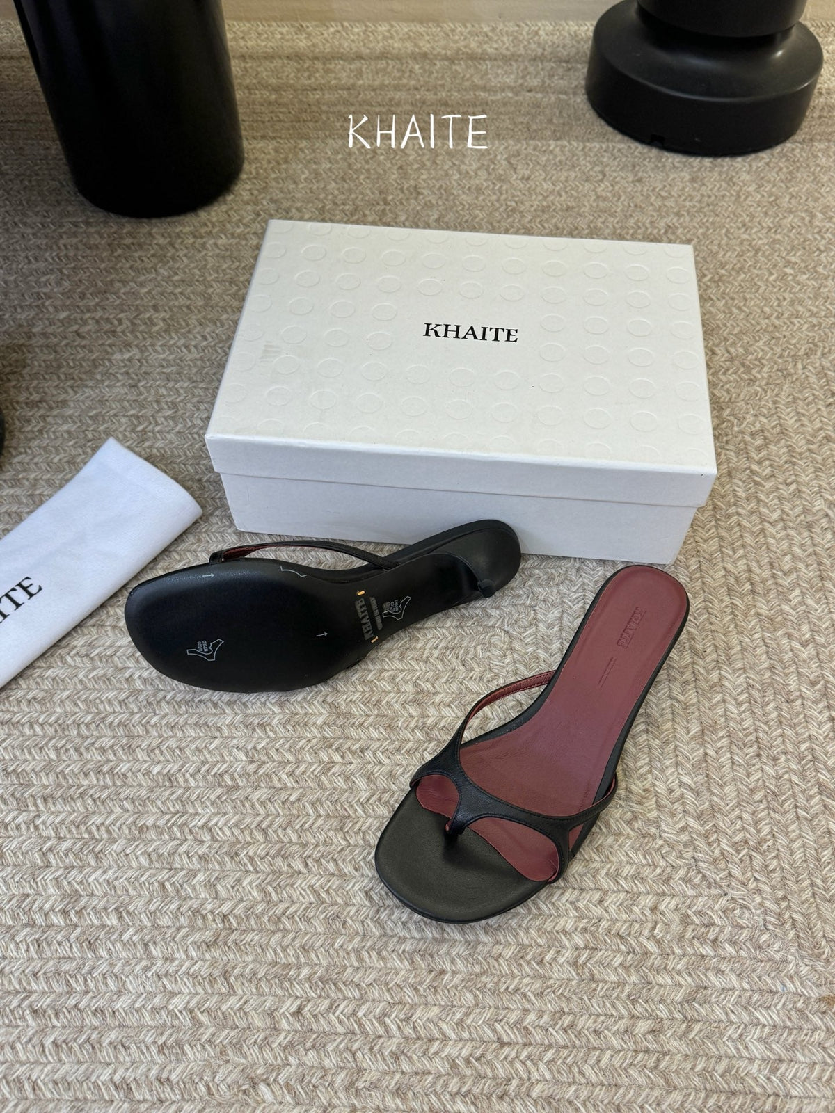 Khaite/26SS NEW Flat square toe mules flip-flop sandals and slippers