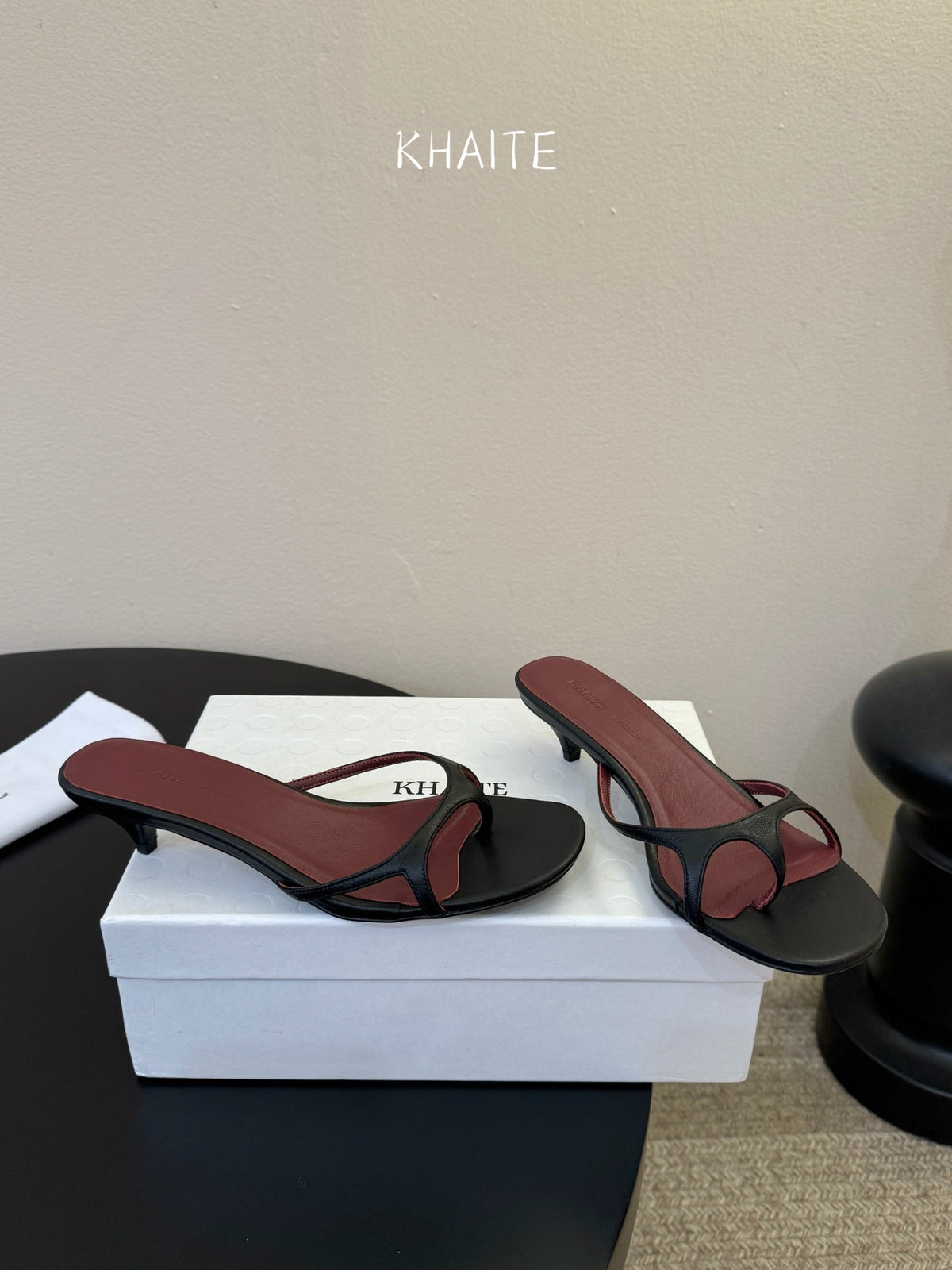 Khaite/26SS NEW Flat square toe mules flip-flop sandals and slippers
