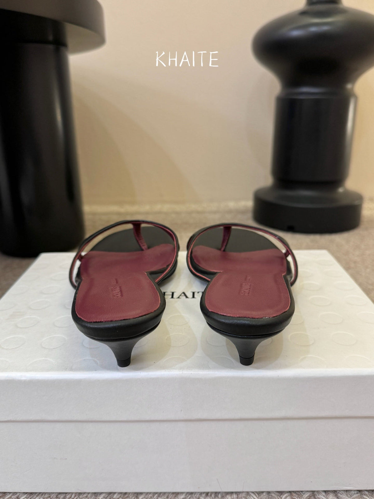 Khaite/26SS NEW Flat square toe mules flip-flop sandals and slippers