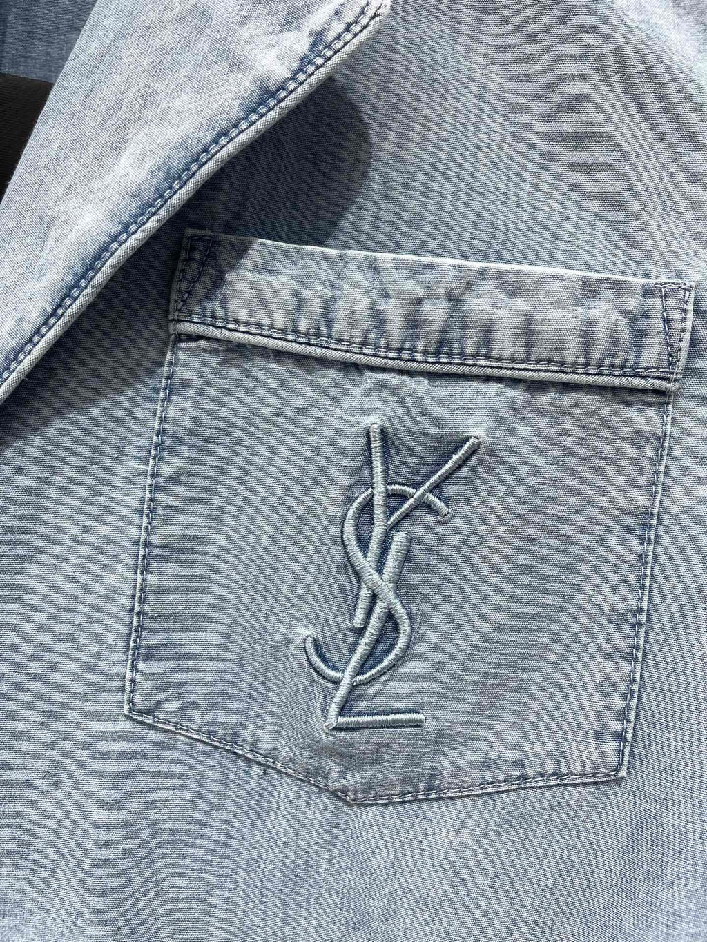 Yves Saint Laurent/🔥Highest Quality🔥26SS NEW Embroidered lapel shirt jacket