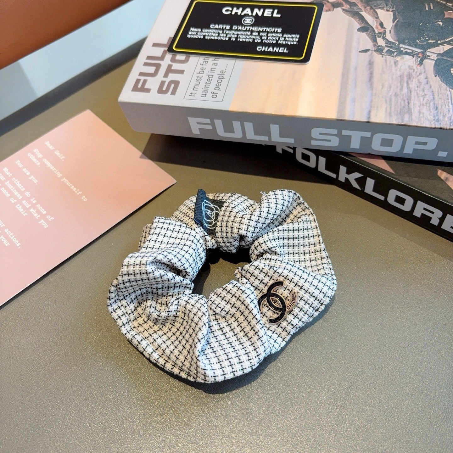 chanel/26SS NEW Double C letter fabric hair tie