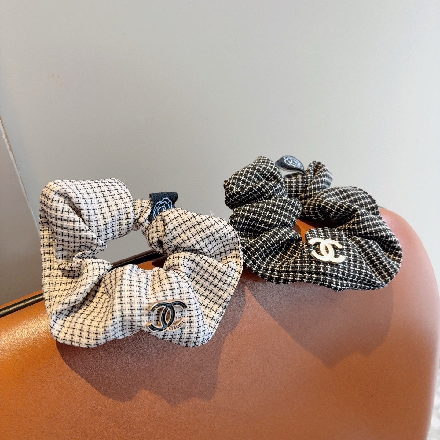 chanel/26SS NEW Double C letter fabric hair tie