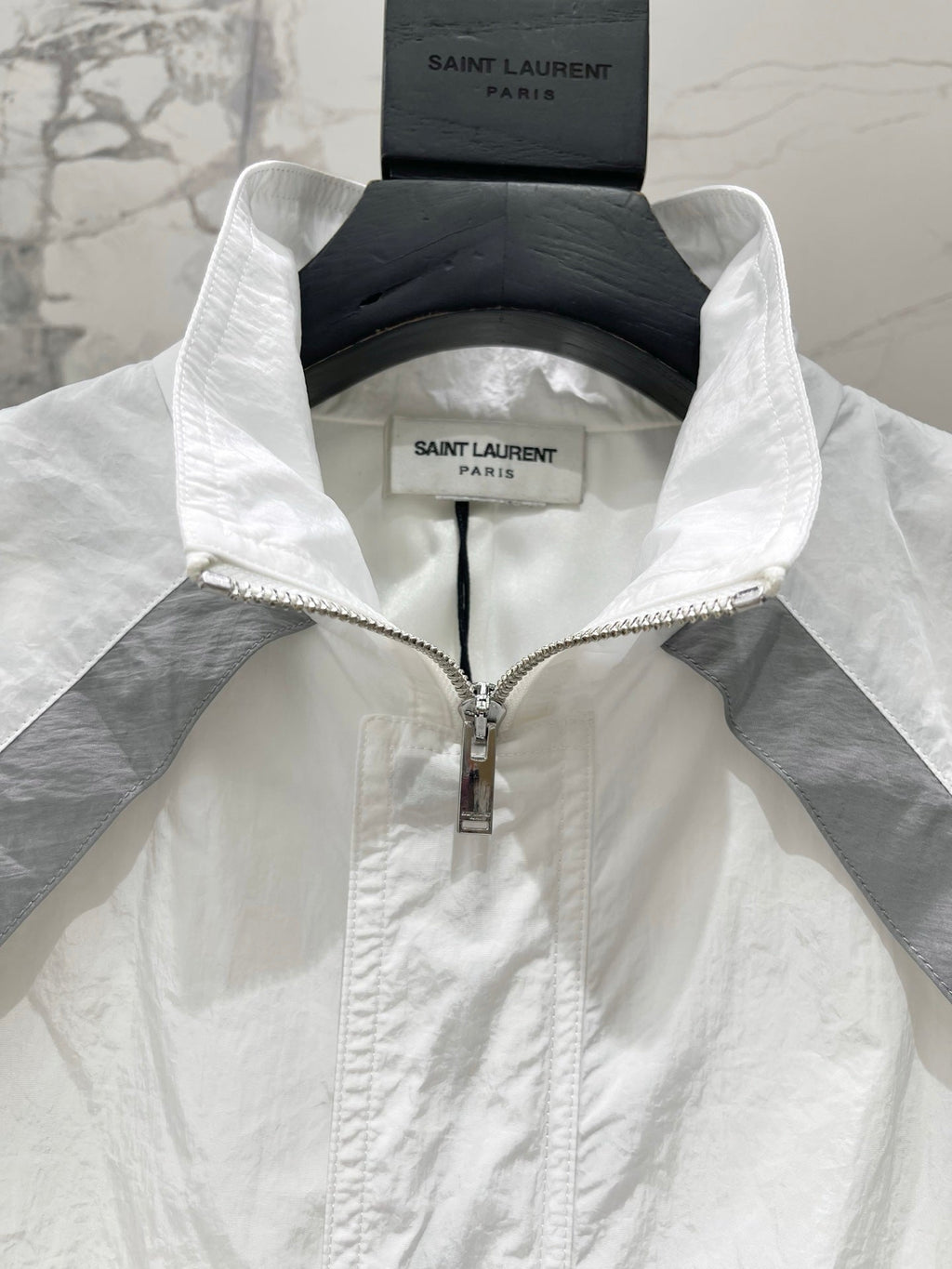 Yves Saint Laurent/26SS NEW Stand Collar Color Block Lightweight Jacket