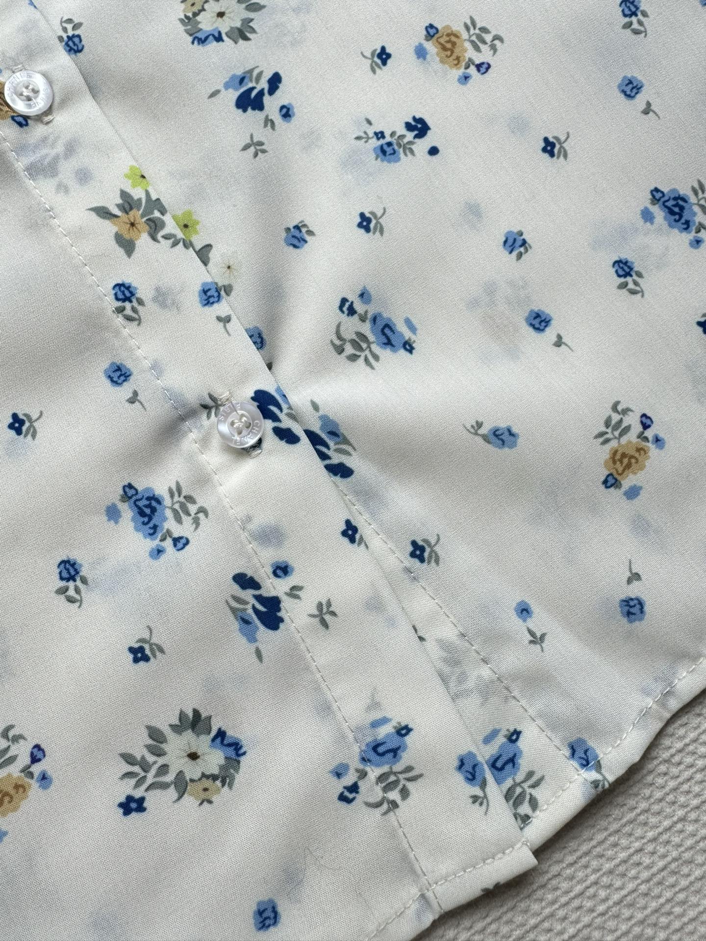 chanel/26SS NEW Court Style Floral Vest Shirt