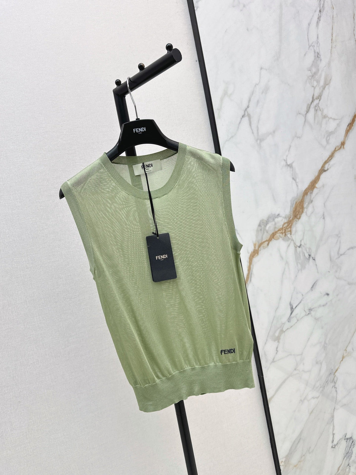 Fendi/26SS NEW Olive Green Sleeveless Vest