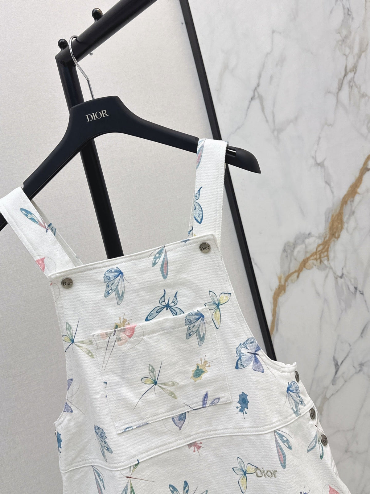 Dior/26SS NEW Nautical Series Denim Overalls Dress