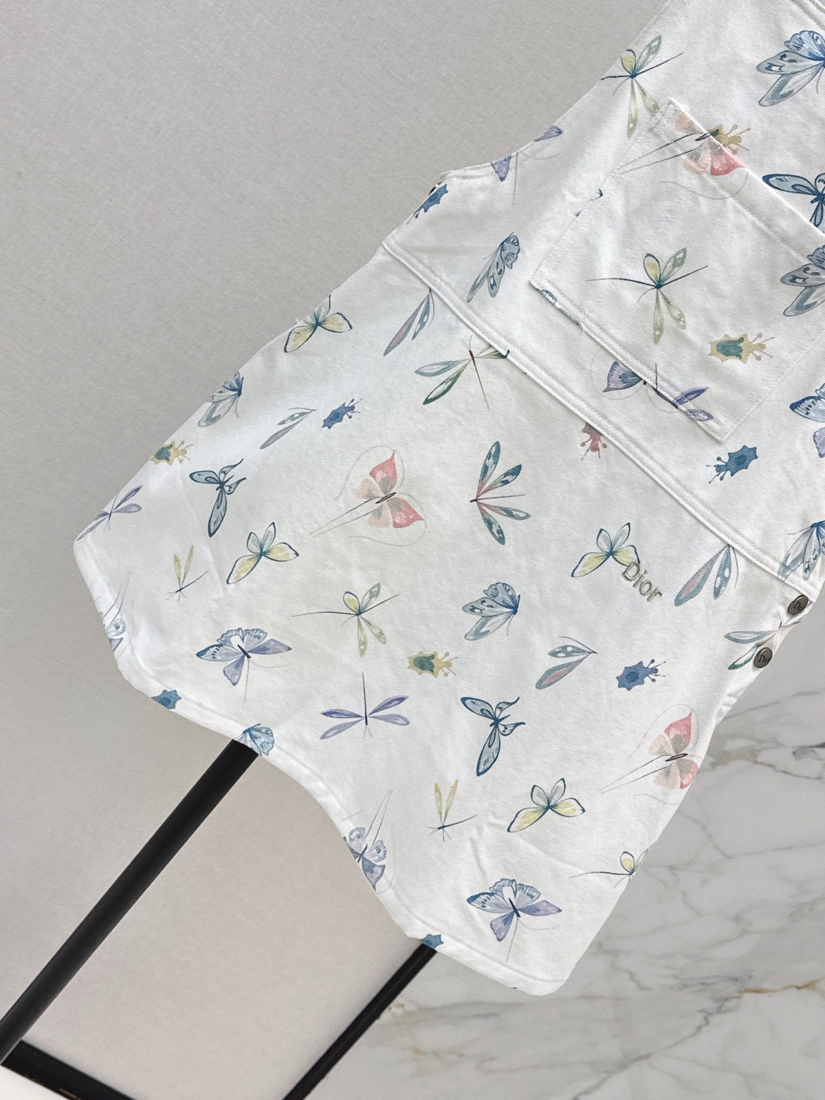 Dior/26SS NEW Nautical Series Denim Overalls Dress