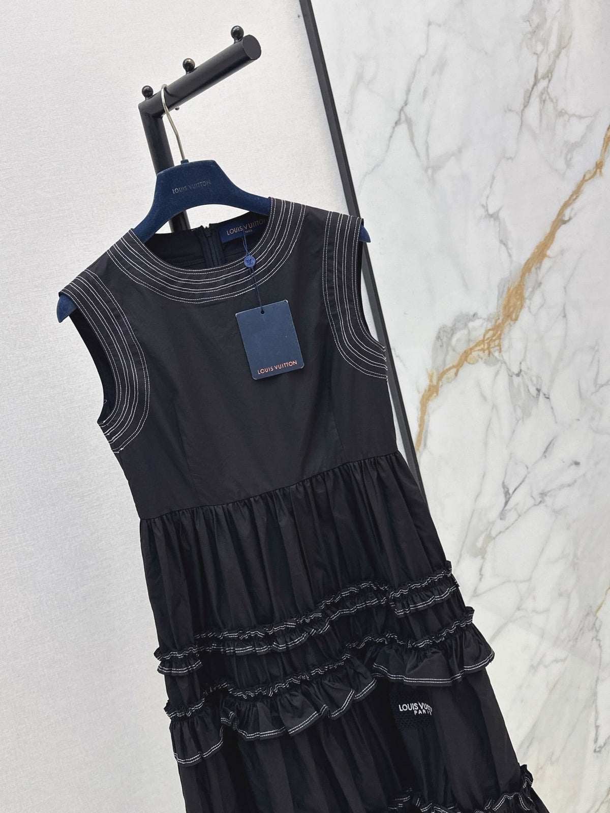 Louis Vuitton/26SS NEW Sleeveless Long Dress with Ruffled Hem