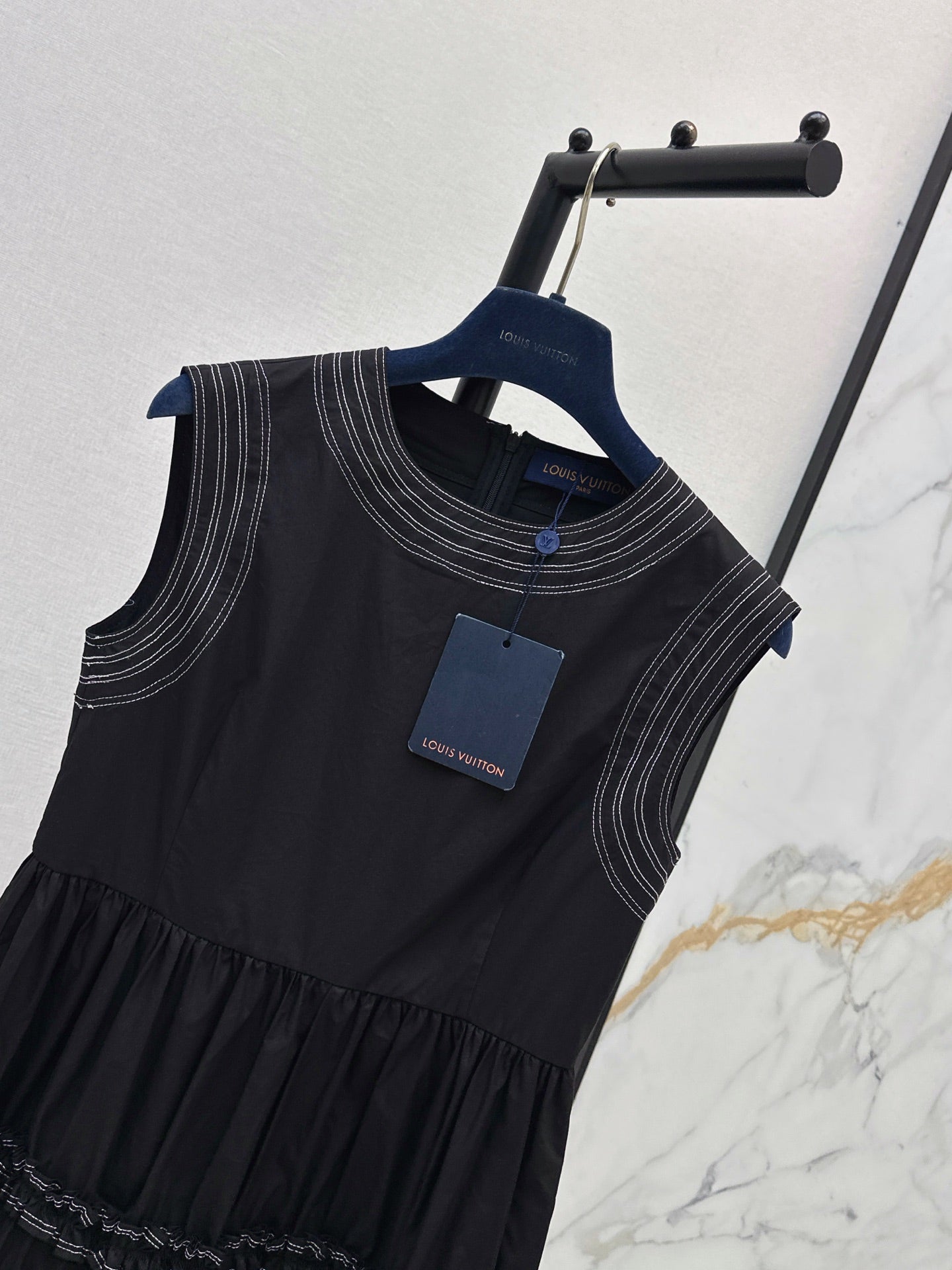 Louis Vuitton/26SS NEW Sleeveless Long Dress with Ruffled Hem