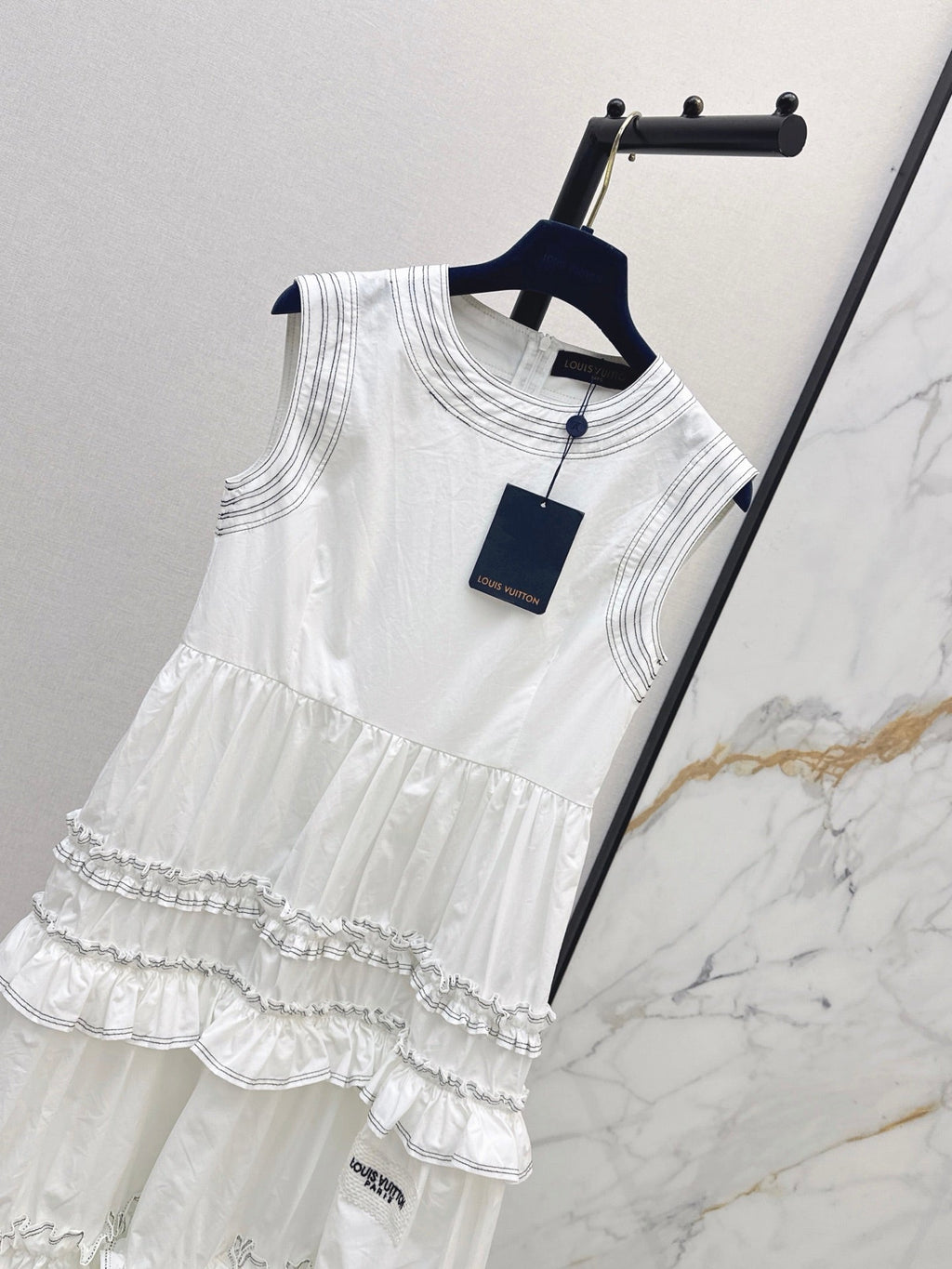 Louis Vuitton/26SS NEW Sleeveless Long Dress with Ruffled Hem