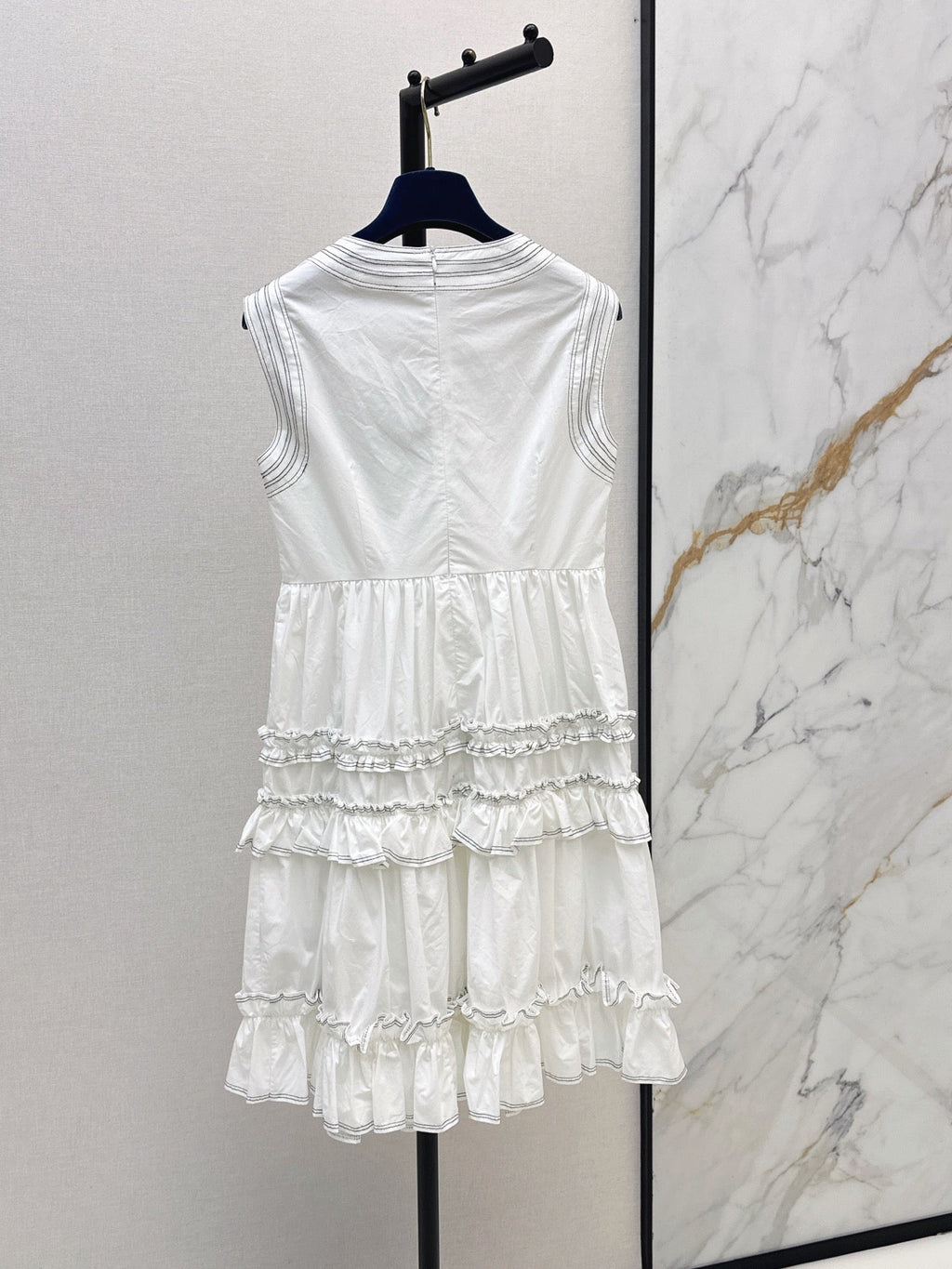 Louis Vuitton/26SS NEW Sleeveless Long Dress with Ruffled Hem